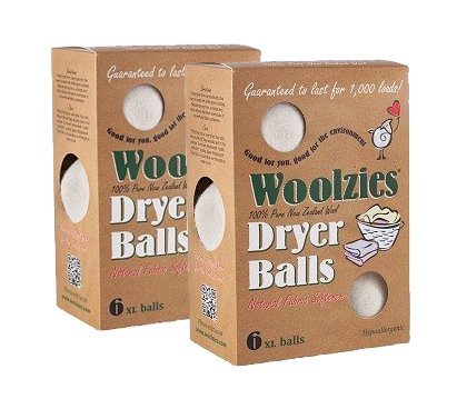 Woolzies- Wool Dryer Balls Natural Fabric Softener 6 XL Balls2 Pack