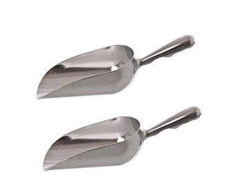 5 oz. Cast Aluminum Scoop with Contoured Handle - Set of 2