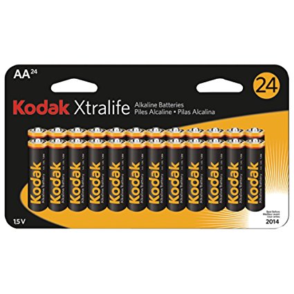 KODAK XLAA24 XTRALIFE(TM) ALKALINE BATTERIES (AA; 24 PK)