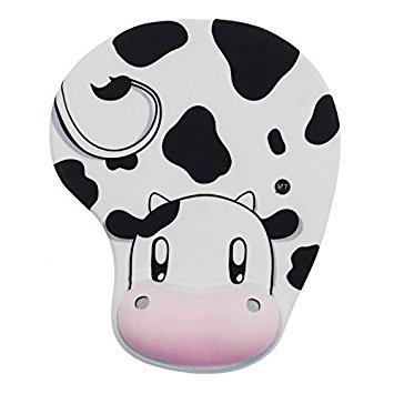 Litop Cartoon Cows Hand Pillow Mouse Wrist Pad Rest Support Ergonomic Memory Foam for Laptop Work Game Mouse