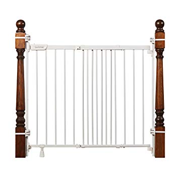 Summer Infant 27903Z Banister & Stair Safety Gate with Extra Wide Door, Metal, 31" - 46", White, 31-46"