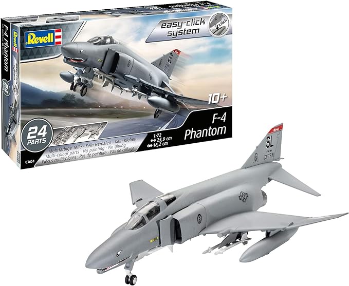 Revell 03651 F-4 Phantom (Easy-Click) Model Kit, Grey