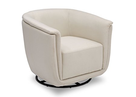 Delta Children Skylar Nursery Glider Swivel Rocker Tub Chair, Cream