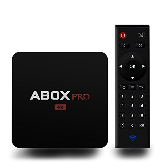 2017 GooBang Doo ABOX Pro Android 6.0 TV Box with Newest RF Remote Control (15m/49ft Working Range, 360° Full Control, No need to Point at TV Box)