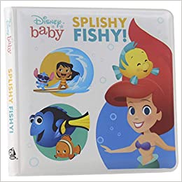 Disney Baby Moana, Little Mermaid, Finding Nemo and More!- Splishy Fishy! Bath Book - PI Kids