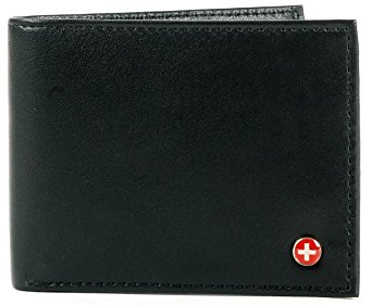 Alpine Swiss Men's RFID Blocking Genuine Leather Slim Bifold Wallet