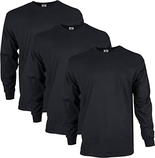 Gildan Men's Ultra Cotton Long Sleeve T-Shirt, Style G2400, Multipack