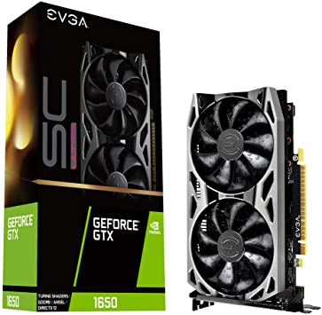 EVGA GeForce GTX 1650 SC Ultra Gaming GDDR6, 04G-P4-1257-KR, 4GB GDDR6, Dual Fan, Metal Backplate