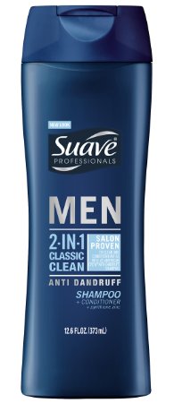 Suave Men 2 in 1 Shampoo and Conditioner Classic Clean Anti Dandruff 126 oz