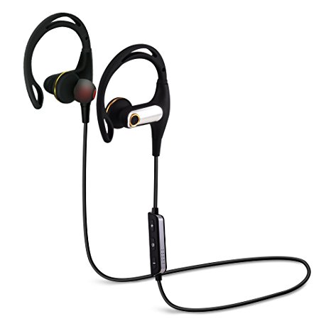 Bluetooth Headset Bluetooth 4.1 Sport Headphone Meilun S2 Wireless In-ear Earphones Secure Fit Sweatproof Stereo Sound Earbuds Built in Mic for iPhone 7/7plus/6s/6 plus/6/ 5 Samsung Galaxy S7 S6 Note and Other Android Smartphones