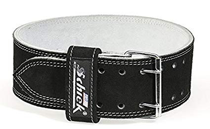 Schiek Sports L6010 10cm Wide Suede Leather Double Prong Competition Power Lifting Belt - 9mm Thickness