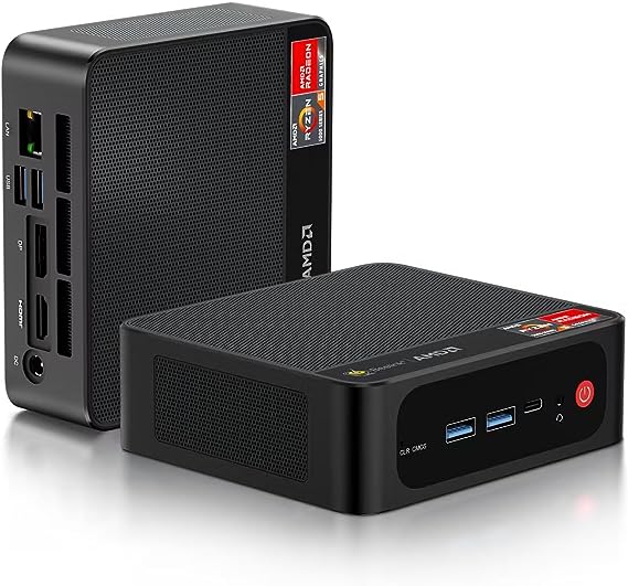 Beelink SER5 Mini PC, AMD Ryzen 5 5500U 6 Core(Up to 4GHz),16GB DDR4 RAM 1TB NVMe M.2 SSD, Win 11 Pro Mini Desktop Computer Support 4K@60Hz Triple Display/WiFi 6/BT 5.2/USB-C for Home/Office/Gaming