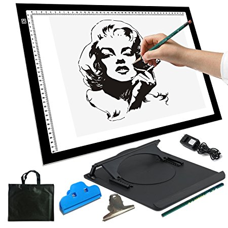 A3 19" LED Artist Stencil Board Tattoo Drawing Tracing Table Display Light Box Pad