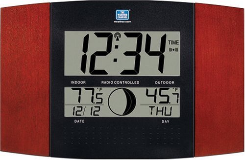 La Crosse Technology Weather Channel WS-8117CTWC Atomic Digital Wall Clock with Outdoor Temperature