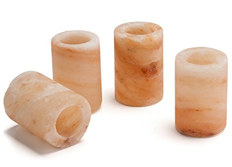 Himalayan Salt Shot Glasses - Set of 4, Adds Natural Salt Flavor To Tequila Shots & Other Drinks, By Tiabo