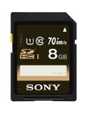 Sony 8GB Class 10 UHS-1 SDHC up to 70MBs Memory Card SF8UY2TQ