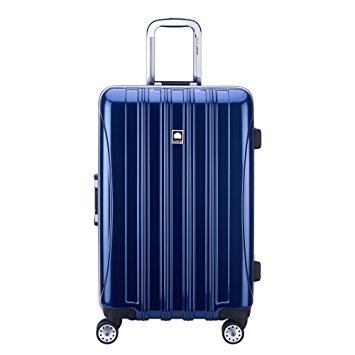 Delsey Luggage Aero Frame Expandable 25 Inch Spinner, Blue