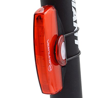 BRIVIGA Super Bright Bike Tail Light BRV-024 USB Rechargeable Bike Rear Light -Waterproof RED Bicycle Safety Light - Ultra Bright Flashlight - Fits on any Bicycles Helmets or Backpacks