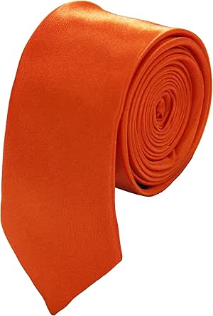 Soophen Mens Solid Color 2" Skinny Tie