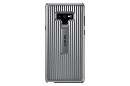 Samsung Galaxy Note9 Case, Rugged Military Grade Protective Cover with Kickstand, Silver