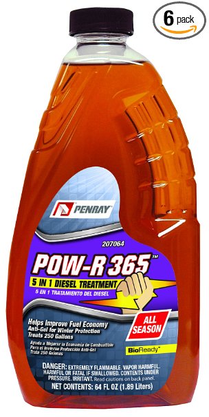 POW-R 365 207064-6PK 5-in-1 Diesel Cleaner and Treatment - 64-Ounce Bottle, Case of 6