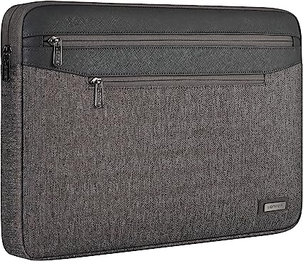 LONMEN Water Resistant 15-15.6 inch Laptop Sleeve Bag Case for 15.6" Lenovo Yoga Chromebook/Lenovo IdeaPad 530S / ThinkPad P1 L580 / HP EliteBook 755 G5 / Acer Swift 3, Grey
