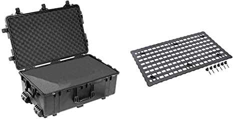 Pelican 1650 Case Bundle - Case with Foam Plus Molle Panel for Lid