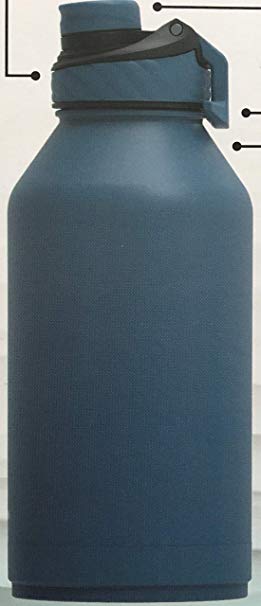 Manna Convoy Double Wall Vacuum Insulated Leakproof Lid Water Bottle | Blue | 1.89 L 64 Oz | 18/8 Stainless Steel| Keeps Liquid Cold Up to 24 Hrs Hot up to 12 hrs | BPA Lead Free