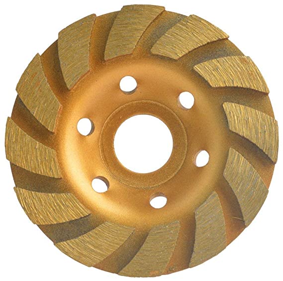 Gunpla 4 inch Concrete Turbo Diamond Grinding Disc Wheel 12 Segs Cup Masonry Granite Stone Cutting Heavy Duty Tool for Angle Grinder 105mm x 22.2mm