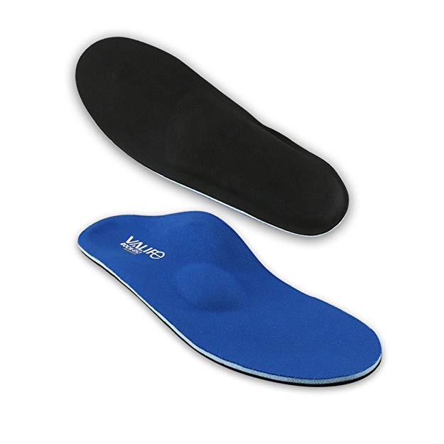 Valife EVA Orthotic Insole Full Length with Arch Support Plantar Fasciitis,Flat Feet,Moderate Over-Pronation,Metatarsal Cushion for Men and Women