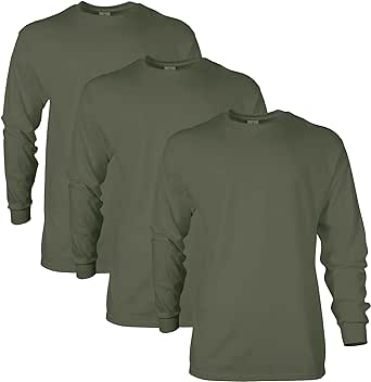 Gildan Unisex-Adult Ultra Cotton Long Sleeve T-Shirt, Style G2400, Multipack