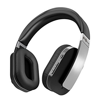 Active Noise Cancelling Headphones, HiGoing Wireless Bluetooth Over Ear Headphone with Mic and Volume Control ANC Hi-Fi Stereo Headset with 3.5mm Audio - HB03 Black