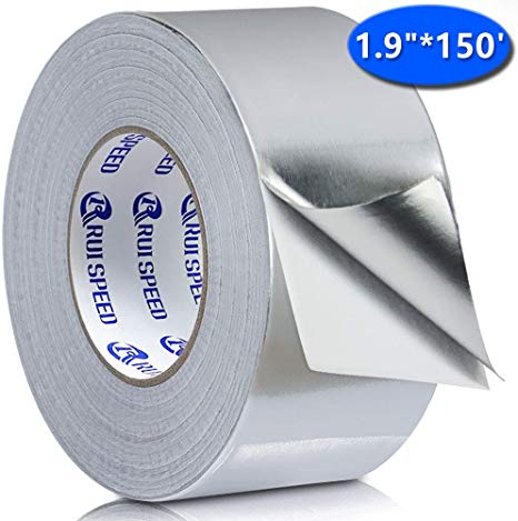 Sliver Aluminum Foil Tape for Duct Work, 1.9 in x 150 ft (4 mil) Reflectix Tape Perfect for HVAC, Patching Hot, Cold Air Ducts, Metal Repair