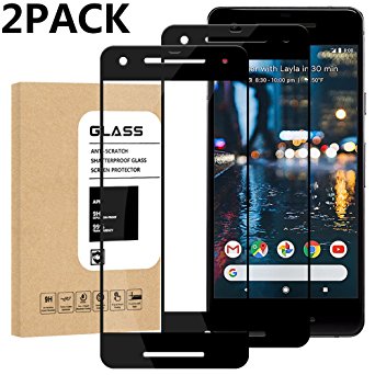 Black-1 Google Pixel 2 XL Screen Protector,Ultra-Clear Bubble-free Tempered Glass Screen Protector for Google Pixel 2 XL [2-Pack] …