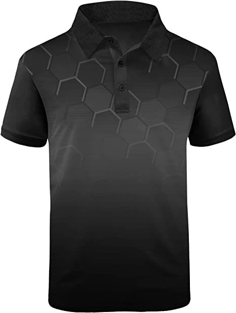 ZITY Golf Shirt for Men Short Sleeve Sports Polo Shirts Mesh Tennis T-Shirt