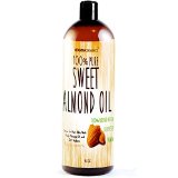 Sweet Almond Oil - Molivera Organics 16 oz Premium Grade A Cold Pressed 100 Pure Best Natural Oil for Hair Skin Scalp and Massage Carrier Oils - Perfect for DIY HairSkin and Acne products - Great for Aromatherapy - UV Resistant BPA free bottle - 100 Satisfaction Guarentee