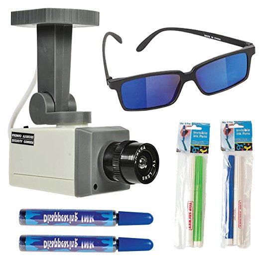 ArtCreativity Spy Gear with Surveillance Camera Toy, Spy Glasses, 2 Secret Marker Sets and 2 Disappearing Ink Tubes