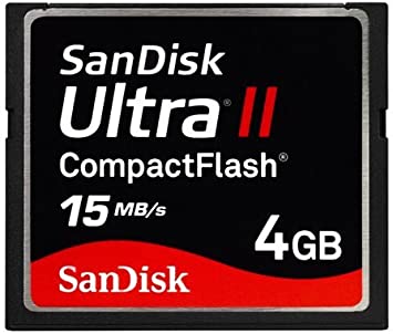 SanDisk 4 GB Ultra II Compact Flash Memory Card 15MB/S (SDCFH-004G-A11)