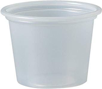 Dart 100PC 1 oz Plastic Souffle Portion Cup, Translucent, 250/Pack