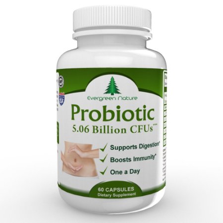 Evergreen Nature Probiotic Blend - Best Formulated Supplement - 100% Satisfaction Guarantee
