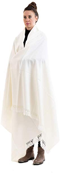 Meditation Shawl or Meditation Blanket, Wool Shawl or Wrap, Oversize Scarf or Stole, Wool Throw, Indian Blanket. Unisex