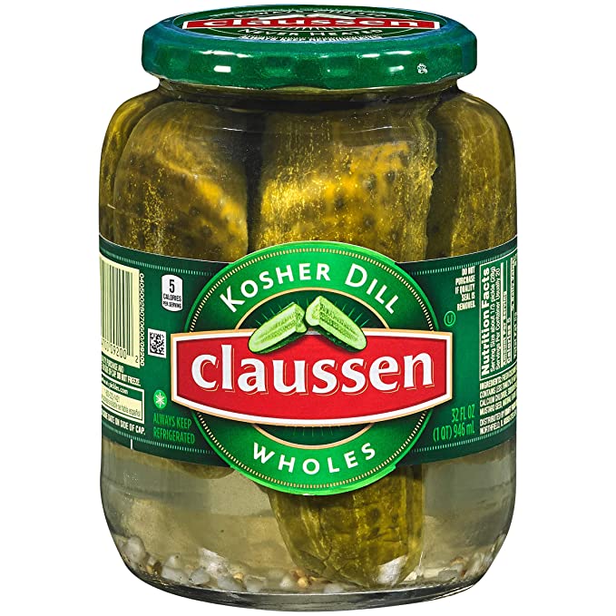 Claussen Kosher Dill Whole Pickles (32 oz Jar)