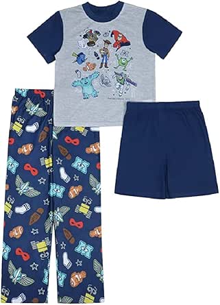 Disney Boys' Pixar Lightyear | Toys Story 4 3-Piece Loose-Fit Pajamas Set