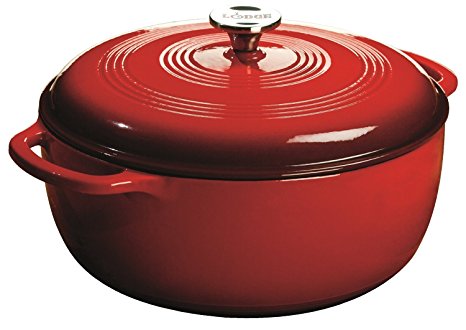 Enameled Cast Iron Dutch Oven, Island Spice Red, 7.8-Quart by Lodge