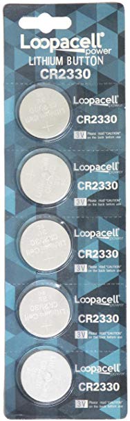 Loopacell 2330 CR2330 3V Lithium Battery x 5 Batteries
