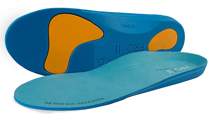 PRO 11 WELLBEING The Titan Orthotic Sports Insole with Dual Shock Balance Correction and Rigid Support Base for Over Pronation and Plantar Fasciitis