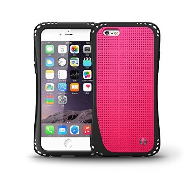 iPhone 66S Case Easylife8482 Apple iPhone 6 47 inch Heavy Drop Protection Body Armor 2 in 1 Combo Dot Case Protective Cover Fit for Newest iPhone 66S Rose-red Money Off Promotion for Anniversary Celebration