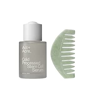 Act Acre Cold Processed Apple Stem Cell Serum and Scalp Gua Sha Tool - Stimulates the Scalp- Promotes Thicker and Fuller-Looking Hair