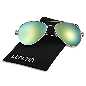 Duduma Premium Classic Aviator Sunglasses with Metal Frame Uv400 Protection