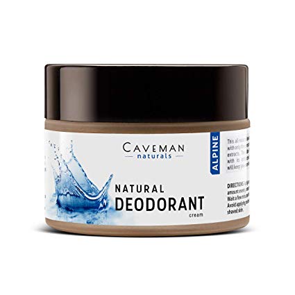 Caveman Naturals 100% Natural Deodorant with Ocean Extracted Minerals & Tea Tree Oil | Aluminum-Free, Alcohol-Free, Organic Ingredients, 50g (Alpine)